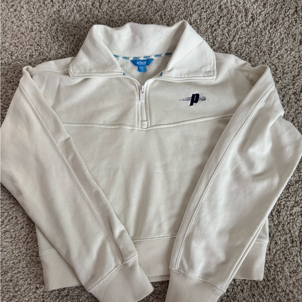 Prince Cream Quarter-Zip Sweatshirt